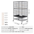 Large Bird Cage 52in Carbon Steel Parrots Cockatiels Stand