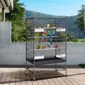 Large Bird Cage 52in Carbon Steel Parrots Cockatiels Stand