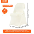 Stretch Spandex Chair Covers 30PCS Ivory White Folding Fitted Washable