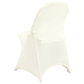Stretch Spandex Chair Covers 30PCS Ivory White Folding Fitted Washable