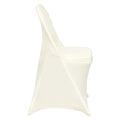 Stretch Spandex Chair Covers 30PCS Ivory White Folding Fitted Washable