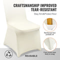 Stretch Spandex Chair Covers 30PCS Beige Folding Universal Fitted