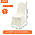 Stretch Spandex Chair Covers 30PCS Beige Folding Universal Fitted