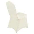 Stretch Spandex Folding Chair Covers, Universal Fitted Chair Cover, Removable Washable Protective Slipcovers, for Wedding, Holiday, Banquet, Party, Celebration, Dining (30PCS Beige)