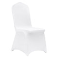 Stretch Spandex Chair Covers White 12pcs Folding Wedding Banquet
