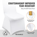 Stretch Spandex Chair Covers White 12pcs Folding Wedding Banquet