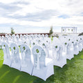 Stretch Spandex Chair Covers White 12pcs Folding Wedding Banquet