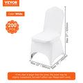 Stretch Spandex Chair Covers White 200PCS Folding Banquet Wedding