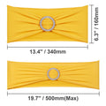 Stretch Spandex Chair Sashes, Chair Slipcover and Stretch Chair Sash with Round Buckle, Elastic Chair Bands, Fitting Wedding, Holiday, Banquet, Party Chair Decoration (100 PCS Golden Yellow)