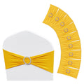 Stretch Spandex Chair Sashes 100 PCS Golden Yellow Wedding Party