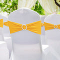 Stretch Spandex Chair Sashes 100 PCS Golden Yellow Wedding Party