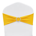 Stretch Spandex Chair Sashes 100 PCS Golden Yellow Wedding Party