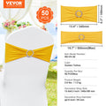 Stretch Chair Sashes 50pcs Golden Yellow Spandex Wedding Party