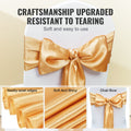 Stretch Spandex Chair Sashes 50 PCS Gold Elastic Bands Wedding Party