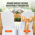 Stretch Spandex Chair Sashes 50 PCS Gold Elastic Bands Wedding Party