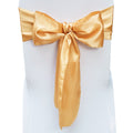 Stretch Spandex Chair Sashes 50 PCS Gold Elastic Bands Wedding Party