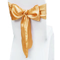 Stretch Spandex Chair Sashes 50 PCS Gold Elastic Bands Wedding Party