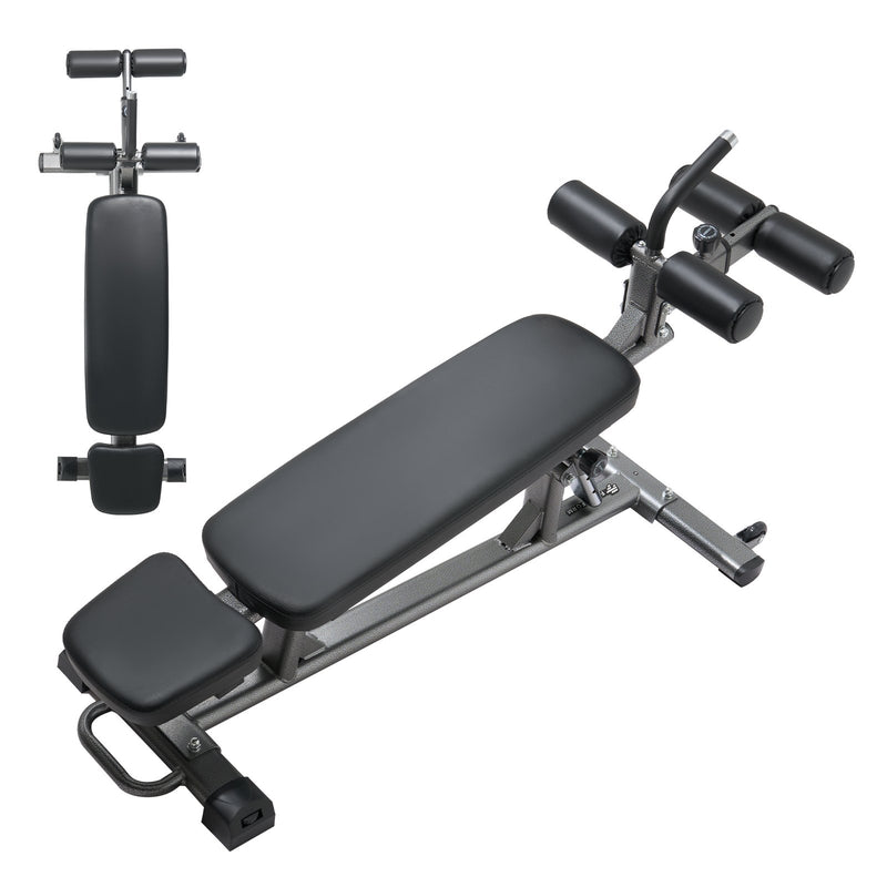 Sit Up Bench Decline Ab 4 Adjustable Height 454kg Capacity Steel