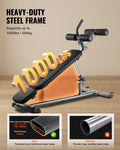 Sit Up Bench Decline Ab 4 Adjustable Height 454kg Capacity Steel