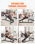 Sit Up Bench Decline Ab 4 Adjustable Height 454kg Capacity Steel