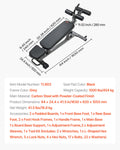 Sit Up Bench Decline Ab 4 Adjustable Height 454kg Capacity Steel