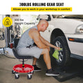 Rolling Garage Stool 135kg 56-66cm Adjustable Height Mechanic Seat