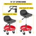 Rolling Garage Stool 135kg 56-66cm Adjustable Height Mechanic Seat