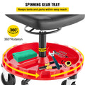 Rolling Garage Stool 135kg 56-66cm Adjustable Height Mechanic Seat