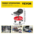Rolling Garage Stool 135kg 56-66cm Adjustable Height Mechanic Seat