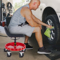 Rolling Garage Stool 135kg 56-66cm Adjustable Height Mechanic Seat