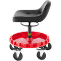 Rolling Garage Stool 135kg 56-66cm Adjustable Height Mechanic Seat