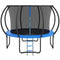 10FT Trampoline, 330 lbs Trampoline with Enclosure Net, Ladder, and Curved Pole, Heavy Duty Trampoline with Jumping Mat and Spring Cover Padding, Outdoor Recreational Trampolines for Kids Adults