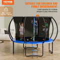 10FT Trampoline 330lbs Enclosure Net Ladder Curved Pole