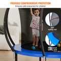 10FT Trampoline 330lbs Enclosure Net Ladder Curved Pole