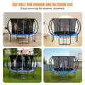 10FT Trampoline 330lbs Enclosure Net Ladder Curved Pole