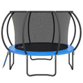 10FT Trampoline 330lbs Enclosure Net Ladder Curved Pole