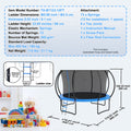 3.66m Trampoline with Enclosure Net, Ladder, Spring Cover 181kg