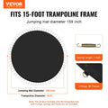 Trampoline Mat 15ft Round UV-Resistant Reinforced V-Rings Spring Tool