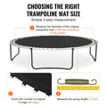 Trampoline Mat 15ft Round UV-Resistant Reinforced V-Rings Spring Tool