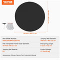 Trampoline Mat 15ft Round UV-Resistant Reinforced V-Rings Spring Tool