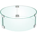 Fire Pit Wind Guard Tempered Glass 17x17x6 1/4in Thick