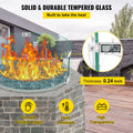Fire Pit Wind Guard Tempered Glass 17x17x6 1/4in Thick
