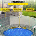 Fire Pit Wind Guard Tempered Glass 17x17x6 1/4in Thick