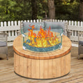 Fire Pit Wind Guard Tempered Glass 17x17x6 1/4in Thick
