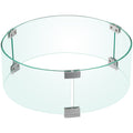 Fire Pit Wind Guard Tempered Glass 17x17x6 1/4in Thick