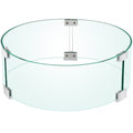 Fire Pit Wind Guard Tempered Glass 17x17x6 1/4in Thick
