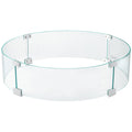 Fire Pit Wind Guard 23x23x6 Tempered Glass Flame Shield Propane