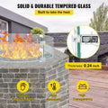 Fire Pit Wind Guard 23x23x6 Tempered Glass Flame Shield Propane