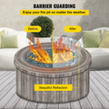 Fire Pit Wind Guard 23x23x6 Tempered Glass Flame Shield Propane