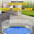 Fire Pit Wind Guard 23x23x6 Tempered Glass Flame Shield Propane